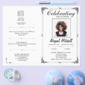 葬儀プログラム | 故人の旅を称える | FP0001 チラシ (シングル)