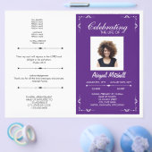 葬儀プログラム | 故人の生涯を称える | FP0020 チラシ (シングル)