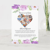 葬儀プログラム – 紫とピンクの花のデザイン プログラム (裏面)