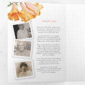 葬儀プログラムorange lily photo 6pp 三つ折りプログラム (内部最初)