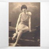 葬儀プログラムorange lily photo 6pp 三つ折りプログラム (内部中)