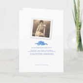 葬儀プログラ忘れムの青い目の写真 プログラム (裏面)