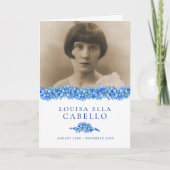 葬儀プログラ忘れムの青い目の写真 プログラム (正面)