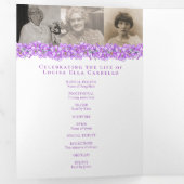 葬儀プログラ忘れムパープル 三つ折りプログラム (内部最初)