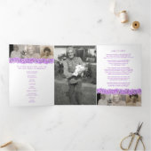 葬儀プログラ忘れムパープル 三つ折りプログラム (内部)