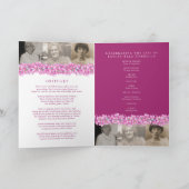 葬儀プログラ忘れムピンクの花 プログラム (内部)