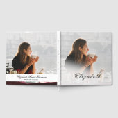 葬儀ホワイトオーバーレイ写真シンプル ゲストブック (全面)