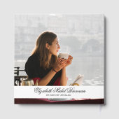 葬儀ホワイトオーバーレイ写真シンプル ゲストブック (裏面)