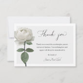 葬儀ホワイトローズサンキューノートカード サンキューカード (正面)