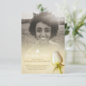 葬儀ホワイトローズ写真家族サンキューカード サンキューカード (スタンド正面)