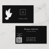 葬儀ホームサービス白黒QRコード 名刺 (正面/裏面)