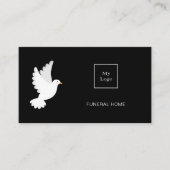 葬儀ホームサービス白黒QRコード 名刺 (正面)