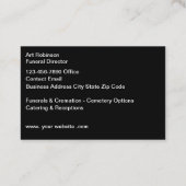 葬儀ホーム火葬名刺 名刺 (裏面)