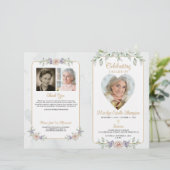 葬儀ボタニカルフローラハート4写真プログラム (スタンド正面)