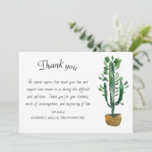 葬儀ポットサボテン サンキューカード (スタンド正面)