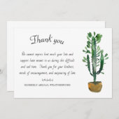 葬儀ポットサボテン サンキューカード (正面/裏面)