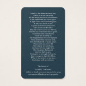 葬儀ポピー記念祈りの言葉共感表 (裏面)