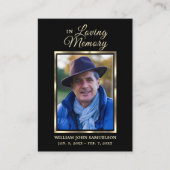 葬儀マスサービス祈りの言葉ありがとう写真 名刺 (正面)