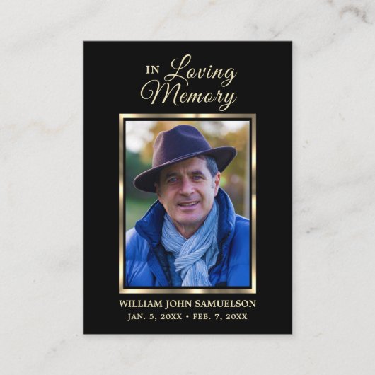 葬儀マスサービス祈りの言葉ありがとう写真 名刺 (正面)