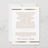 葬儀マスサービス祈りの言葉サンキューフォトビーチ サンキューカード (裏面)