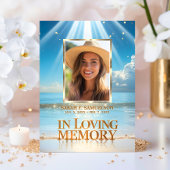 葬儀マスサービス祈りの言葉サンキューフォトビーチ サンキューカード