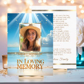 葬儀マスサービス祈りの言葉サンキューフォトビーチ 名刺