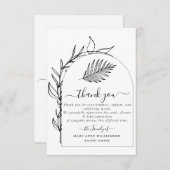 葬儀ミニマルサンキューカード サンキューカード (正面/裏面)