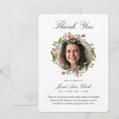 葬儀メモリありがとうフォトカード サンキューカード (正面/裏面)