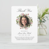 葬儀メモリありがとうフォトカード サンキューカード (スタンド正面)