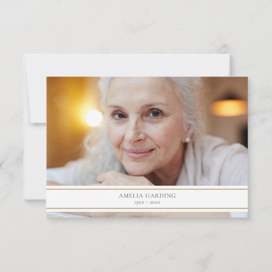 葬儀メモリアルの水彩画の写真 サンキューカード (裏面)