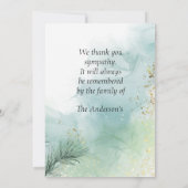 葬儀メモリアルサンキューウォーターカラーバーンドウル サンキューカード (裏面)
