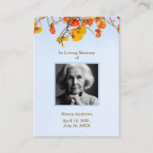 葬儀メモリアルサービススカイ離れ祈りの言葉カード 名刺 (正面)