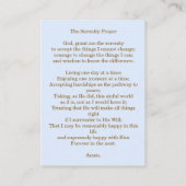 葬儀メモリアルサービススカイ離れ祈りの言葉カード 名刺 (裏面)