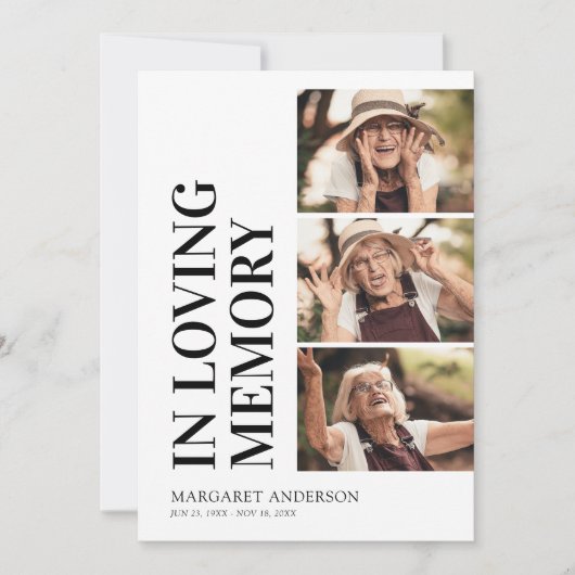 葬儀メモリアルサービス3写真 招待状 (正面)