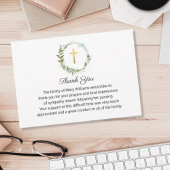 葬儀メモリアル金ゴールドクロスリースありがとう サンキューカード