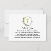 葬儀メモリアル金ゴールドクロスリースありがとう サンキューカード (正面)