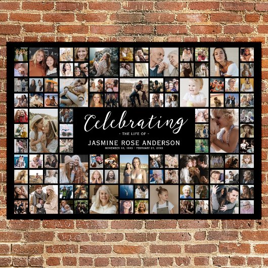 葬儀メモリアル100フォトコラージュ ポスター