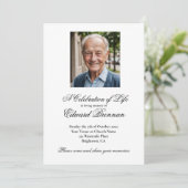 葬儀メモリアル2枚エレガント写真 招待状 (スタンド正面)