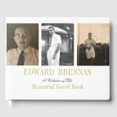 葬儀メモリアル3フォトシンプルエレガントー ゲストブック (正面)