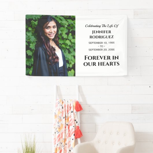 葬儀モダンのカスタムハート写真 横断幕 (インサイチュ)