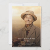 葬儀モダンセレブ記念スペインの写真 招待状 (裏面)