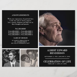 葬儀モダンプログラムお祝い チラシ