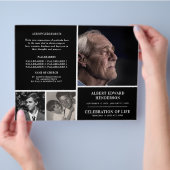 葬儀モダンプログラムお祝い チラシ (手)