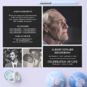 葬儀モダンプログラムお祝い チラシ (シングル)