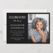 葬儀モダン写真ミニマリストシンプルスクリプト 招待状 (正面)