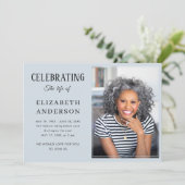 葬儀モダン写真ミニマリストシンプルスクリプト 招待状 (スタンド正面)