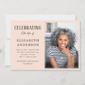 葬儀モダン写真ミニマリストシンプルスクリプト 招待状 (正面)