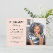 葬儀モダン写真ミニマリストシンプルスクリプト 招待状 (スタンド正面)