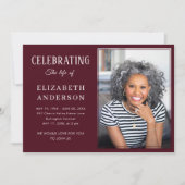 葬儀モダン写真ミニマリストシンプルスクリプト 招待状 (正面)