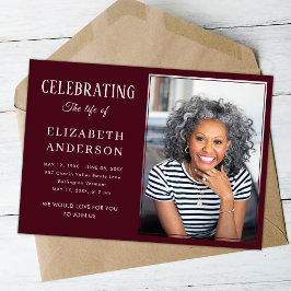 葬儀モダン写真ミニマリストシンプルスクリプト 招待状